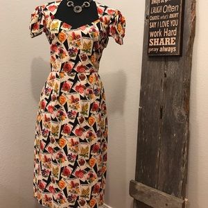 Handmade Vintage floral Sweetheart classic dress